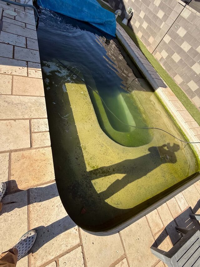 Pool draining down during a green pool recovery