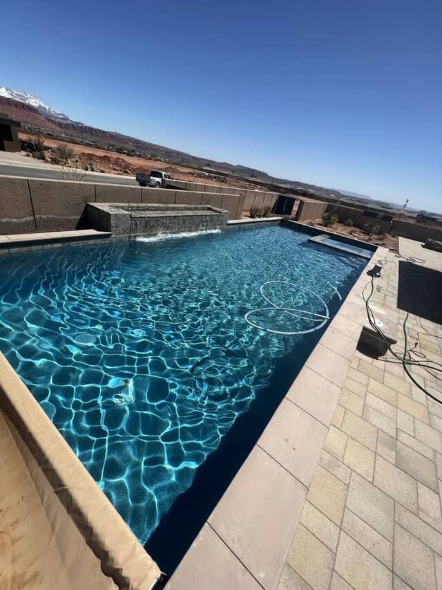 Pool and spa combination after service