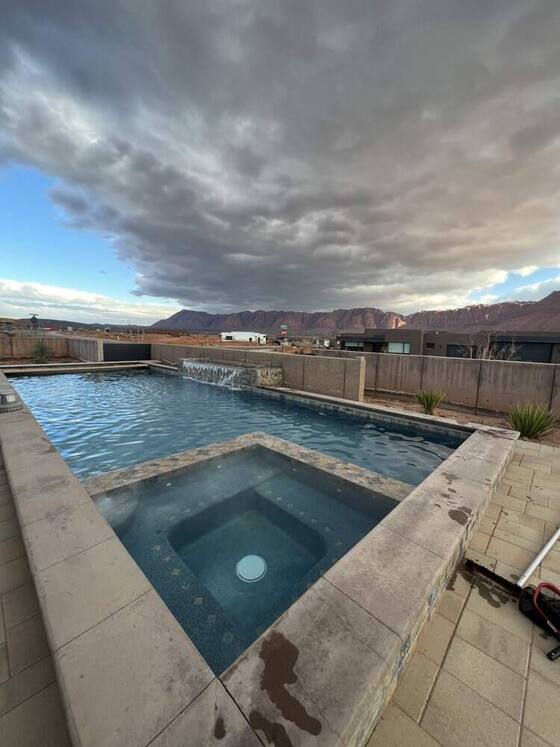 Pool and spa care project in southern Utah