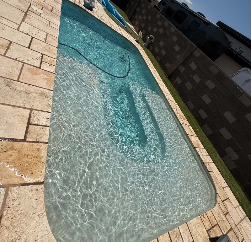 Crystal clear pool after professional pool service in Washington, Utah